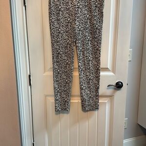 Talbots Black and White Patterned Cropped Pants